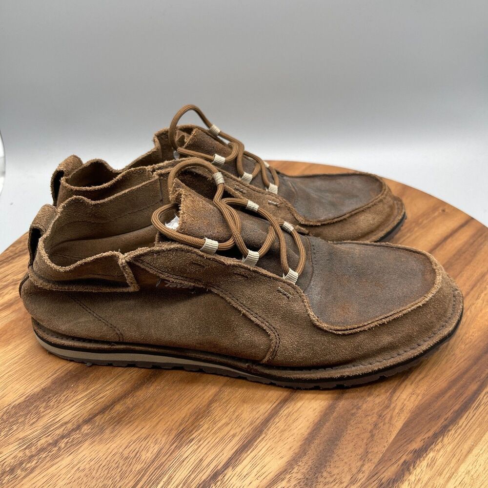 Teva Mush Atoll Chukka Boots Mens Size 10 Brown Suede Ankle Lace Up Casual Shoes